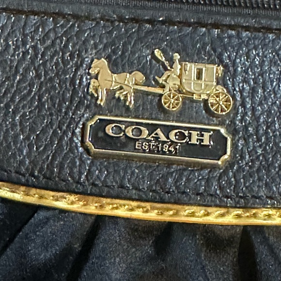Coach Black and Gold Wristlet - Picture 5 of 13